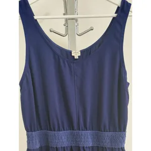 Wilfred Aritzia Women’s Navy Blue Mini Dress Smocked Waist Scoop Neck Size S thumbnail 5