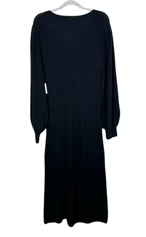 Abercrombie & Fitch Black Knit Sweater Dress Long Cotton Blend Size XL NWT thumbnail 5