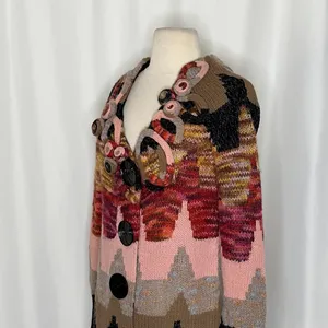 Anthropologie SLEEPING ON SNOW Loops & Angles Cardigan Sweater Wool Small thumbnail 5