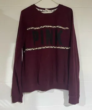 PINK Victoria's Secret Burgundy Top thumbnail 1