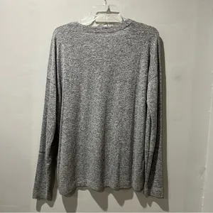 RAILS Leigh V-neck Velvet-ties Long-sleeve Top In Melange Gray Size Large Soft!‎ thumbnail 8