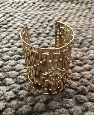 Gold Arm Wrist Bracelet Cuff Jewelry Accessory thumbnail 3