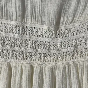 True Destiny Mini Dress Womens Medium Ivory Boho Lace Bell Sleeve Crochet‎ Gauze thumbnail 4