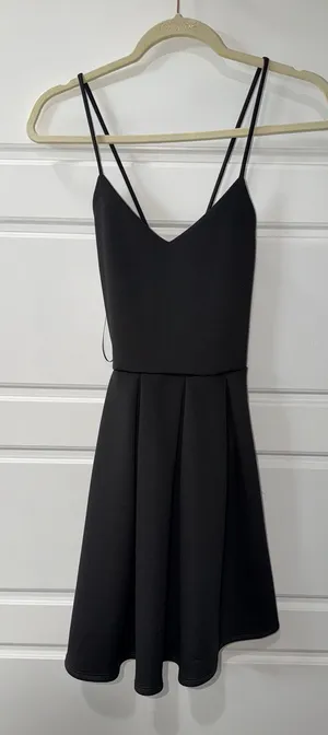 Soprano Black open back Dress size medium  thumbnail 1