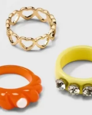 Wild Fable 3-Piece Mixed Ring Set thumbnail 1