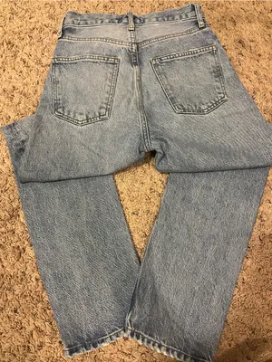 Agolde Light Blue Straight Leg Jeans thumbnail 4