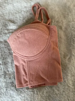 Pink corset top with zipper detail Size M #corsetry #lingerie thumbnail 4