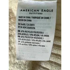 American Eagle Sweater Womens Size S White Long Tunic Crew Neck Oversized NWT thumbnail 4