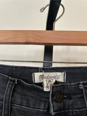 Madewell The Perfect Vintage Crop Jeans Sumner Wash High Rise‎ Black Size 25 thumbnail 5