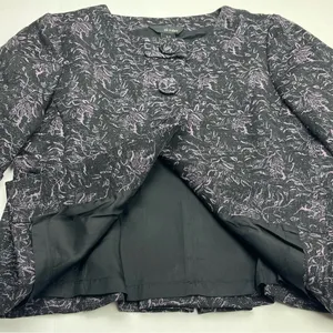 Ali‎ Miles Black Metallic Purple Jacket Womens Size Small Office Preppy Mature thumbnail 10