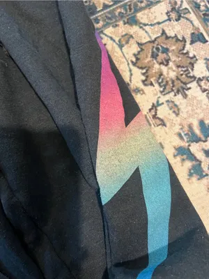 Aviator nation Black Sweatpants with Colorful Gradient Lightning Detail thumbnail 9