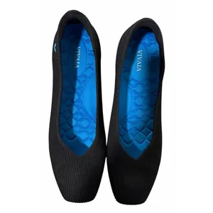 VIVAIA Margot Walker Square Toe Knit Flats‎ Black Blue Sole EU 40 Size 9 thumbnail 5