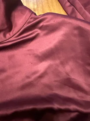 Asos Design Curve Burgundy Satin Mini Dress Tie Waist High Neck Womens Size 18 thumbnail 6