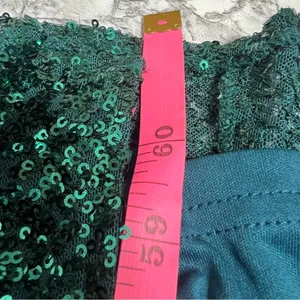 Ricarica‎ sequin gown maxi green holiday Sz L thumbnail 7