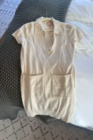 Knit Collared Dress thumbnail 3