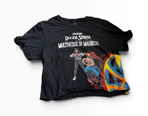 Marvel Doctor Strange Multiverse of Madness‎ S Black Cropped Graphic Tee Shirt thumbnail 1