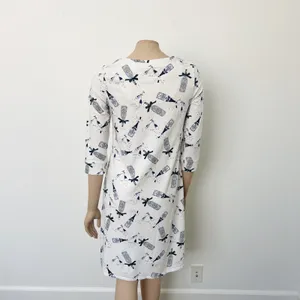 [Soma] White Cheers Champagne Cool Nights Jersey Scoop Neck Sleepshirt Size XS thumbnail 3