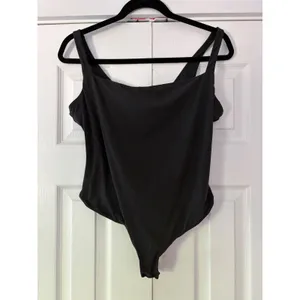 SKIMS Fits Everybody Square Neck Bodysuit Onyx Black 3X Thong Back‎ Snap Closure thumbnail 3