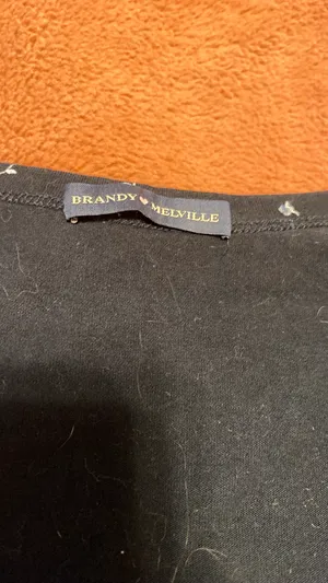 Brandy Melville Blue Floral Crop Top thumbnail 2