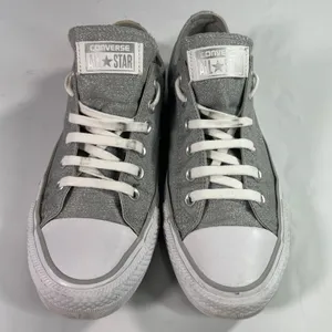 Converse Chuck Taylor Madison Ox Sneaker Silver Sparkle‎ / Mercury Grey Womens 8 thumbnail 2