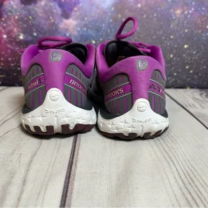 Brooks Running Shoes Pure Flow 6 Purple Gray Athletic Sneakers Women Sz‎ 9 thumbnail 3
