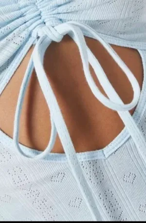 Frankies Bikinis X GIGI HADID MILLIE POINTELLE DRESS IN ASHER blue thumbnail 3