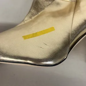 Franco Sarto sz8 Alta vintage nostalgic gold heeled boots calf sexy pointed toe thumbnail 9