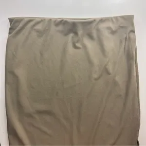 AFRM Asymmetrical Midi‎ Tan Side Slit Skirt thumbnail 2