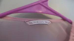 Victoria's Secret lacey illusion top mesh sexy lingerie bodysuit in pink. thumbnail 6