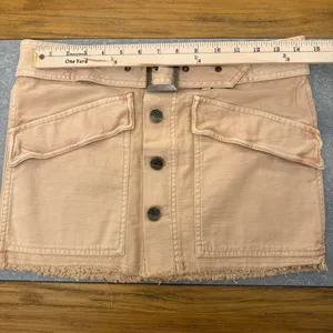 Free People Hang On Tight Belted Utility Mini Skirt in Sand Size 6 NWOT thumbnail 13