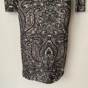 Topshop sz XS black‎ cream lace bodycon dress thumbnail 3
