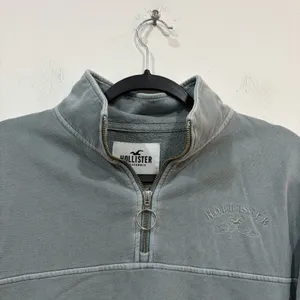 Hollister Sea Foam Green Quarter Zip Pullover Sweatshirt Women’s Size XS thumbnail 2
