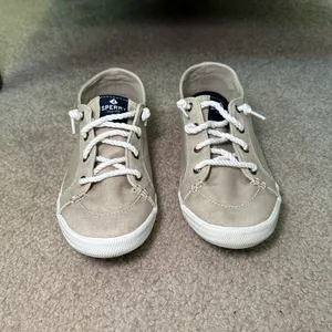 Women’s Sperry No Lace Rope String Sneakers Flats Oatmeal Tan Size 8 thumbnail 3