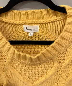 &merci Fringe Cable Knit Sweater thumbnail 3