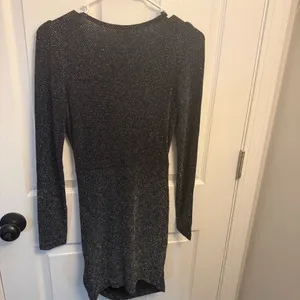 Windsor Black Metallic Ruched Mini Dress thumbnail 2