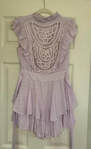Light Purple Romper These Three Boutique thumbnail 1