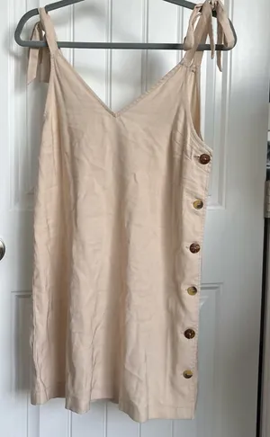 ASOS Cream Sleeveless Spaghetti Strap Mini Dress thumbnail 1