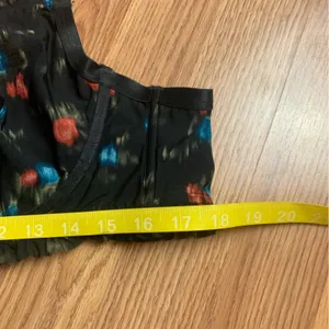 Torrid Curve size 2 2x black floral lace bra ruffle lingerie red blue underwire thumbnail 5