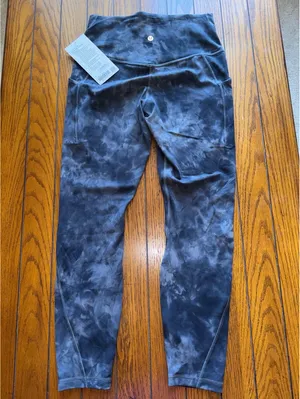 Lululemon Align With Pockets High Rise 25” Diamond Dye Pitch Grey Size 8 NWT thumbnail 2
