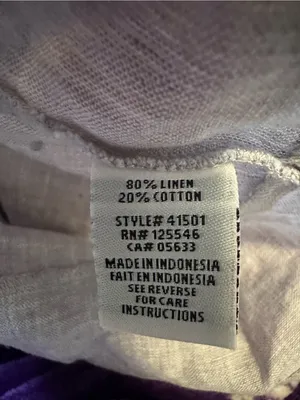 Habitat Clothes to Live In Gray Linen Blend Tank Top Sleeveless Shirt Size XS thumbnail 6