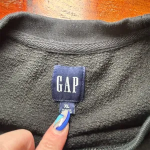 GAP‎ Women's XL Black Crewneck Pullover Sweatshirt thumbnail 5