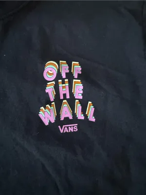 Vans Black Cropped T-Shirt with Checker Logo thumbnail 2