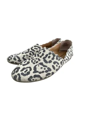 Lucky Brand Cloeey Leopard Print Suede Scalloped Loafer Shoes Women’s Size 8 thumbnail 3