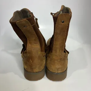 Eddie Bauer cognac leather boots women's size 11 casual cottagecore‎ neutral thumbnail 4