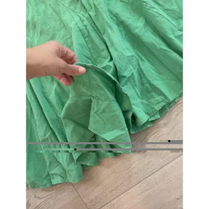Ces Femme Cotton Sleeveless Jumpsuit Green Pockets Medium thumbnail 2