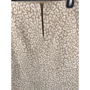 J.Crew Tan White Leopard Print Cotton Pencil Skirt Women 6 Professional Office thumbnail 5