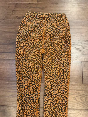 J.Crew Weekend Leopard Print Leggings Orange Black Size XS - C61-112 thumbnail 7