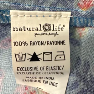 Natural Life Blue Floral Boho Sun Dress Smocked Back Mini XS NWT thumbnail 6