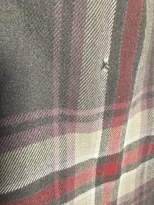 Carhartt Womens Gray & Maroon Plaid Flannel Shirt Large 12/14 Work Casual Rodeo thumbnail 3