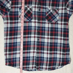American Rag SOFT Red & Black Long Sleeve Button Up Women Size‎ L Flannel Shirt thumbnail 5